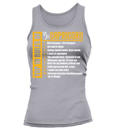 Capricorn Rules Horoscope Astrologist Gag Tee Women's Tank Top