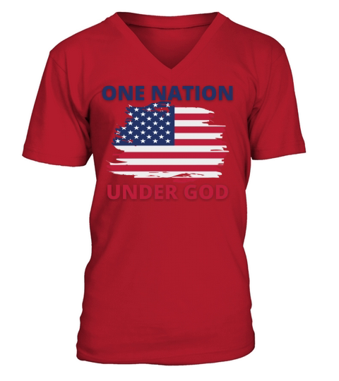 ONE NATION UNDER GOD Men's V-Neck T-shirt