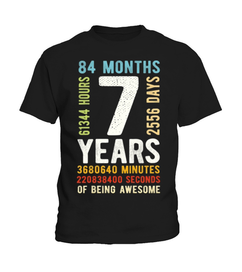 7th Birthday time countdown Kids T-Shirt