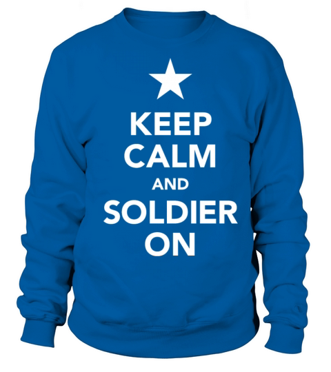 keep calm and soldier on - us star Men's Sweatshirt