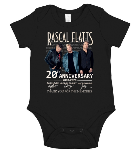Rascal Flatts 20th anniversary 2000-2020 signed thank memories shirt - 16oz Glass Beer Mug Short Sleeve Baby One-Piece