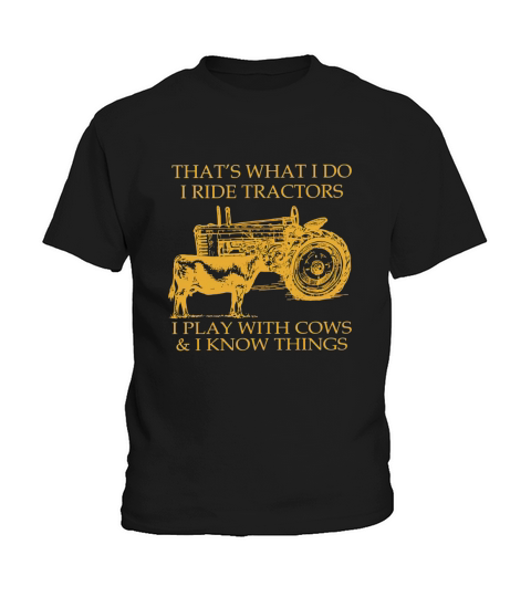 TRACTOR AND COWS Kids T-Shirt