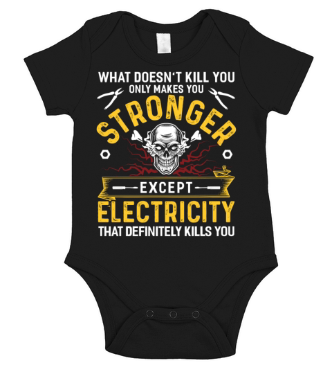 Electrician Electricity Electronics Electric Gift Short Sleeve Baby One-Piece