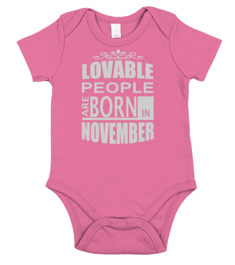 born in november Short Sleeve Baby One-Piece