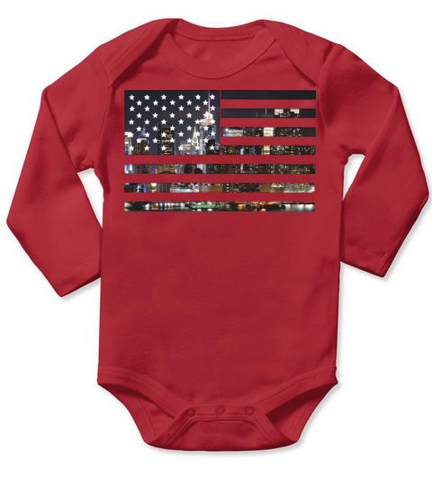 City Flag Long Sleeve Baby One-Piece