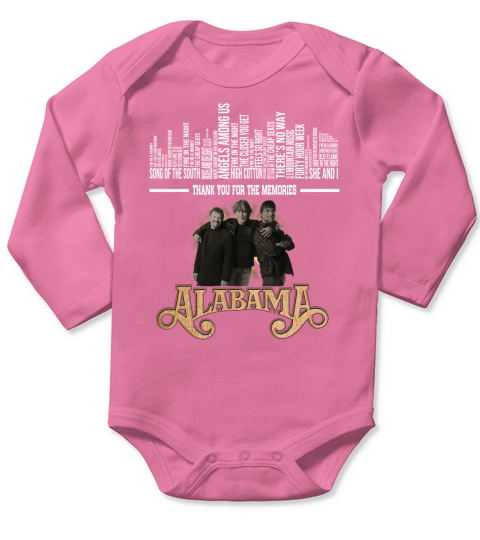 Alabama Song Of The South Thank You For The Memories Long Sleeve Baby One-Piece