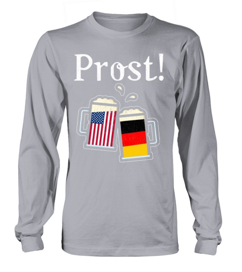 American German Beer Stein Prost Oktoberfest Print Men's Long Sleeve