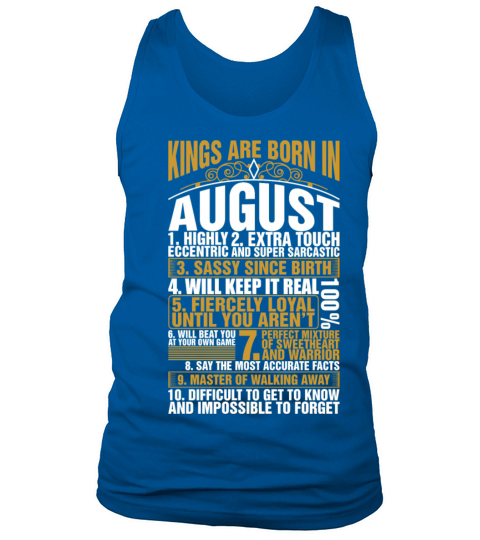 Kings Are Born In August Men's Tank Top