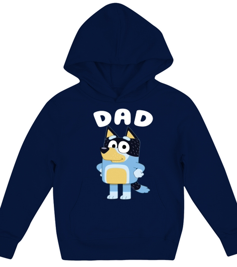 Vintage Bluey Dad Kids Hoodie