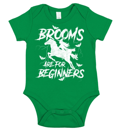 Halloween Witch Rider on Horse Short Sleeve Baby One-Piece