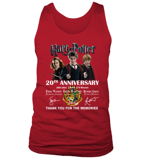 Officical Hary Potter 20th anniversary 2001 2021 thank you for the memories signatures Tank Top Unisex