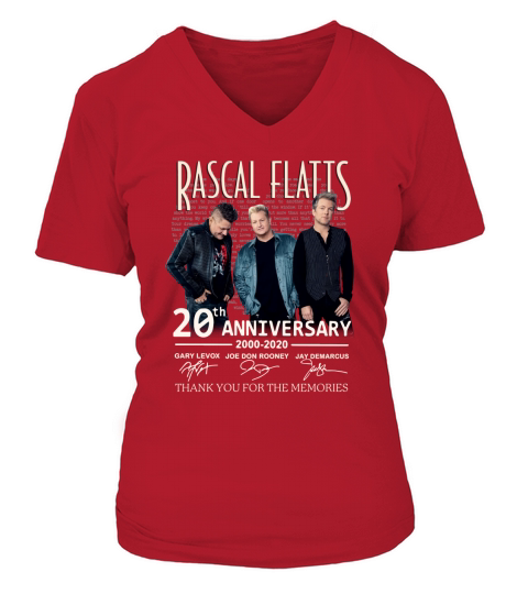 Rascal Flatts 20th anniversary 2000-2020 signed thank memories shirt - 16oz Glass Beer Mug V-neck T-Shirt Woman