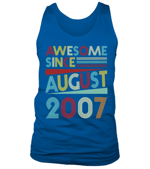 Vintage 12th Birthday Gifts Born In 2007 T-Shirts Men's Tank Top