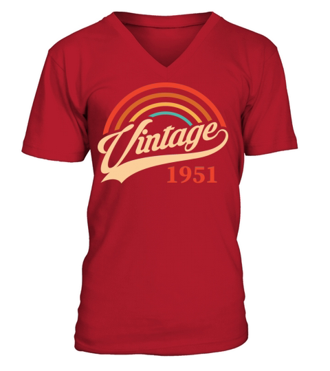 Vintage 1951 70th Birthday Est 1951 Men's V-Neck T-shirt