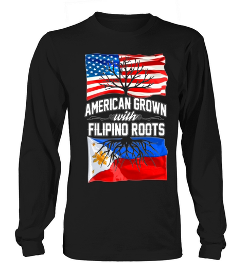 American Grown with Filipino Roots Men's Long Sleeve