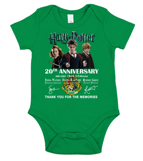 Officical Hary Potter 20th anniversary 2001 2021 thank you for the memories signatures Short Sleeve Baby One-Piece