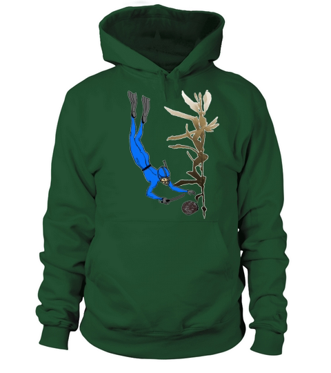 Vintage Freediving Abalone Diver with Kelp Women's Hoodie