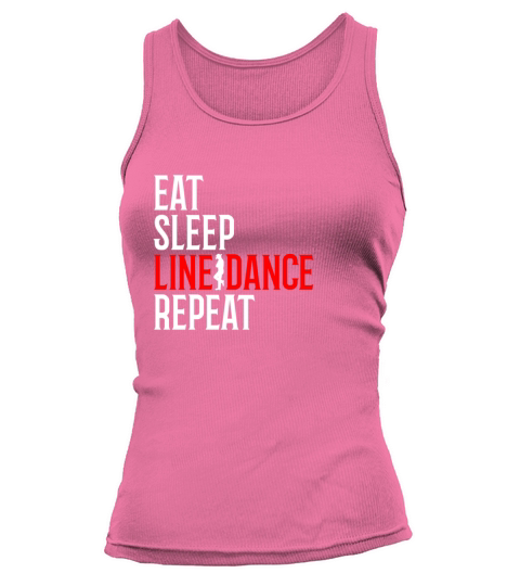eat sleep linedance repeat line dance couple dance Women's Tank Top