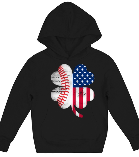 St Patricks Day Baseball American Gift Kids Hoodie
