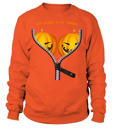 Halloween Costume Pumpkin Funny BOObs Women Shirt Women's Sweatshirt