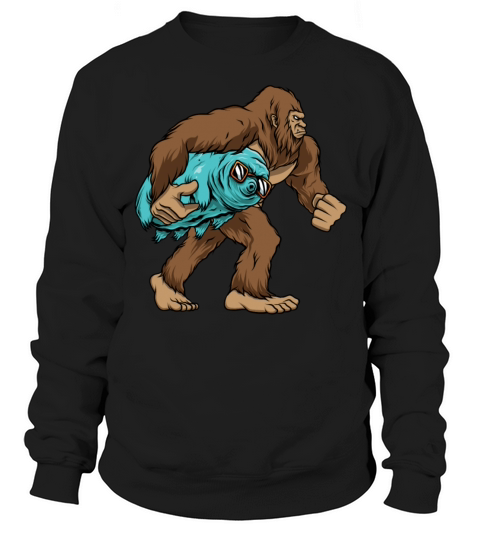Bigfoot Carrying Water Bear Men's Sweatshirt
