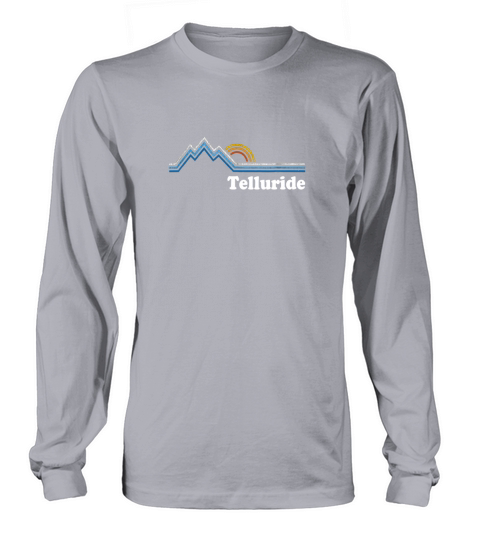 Retro Telluride Colorado T Shirt Vintage Sunrise Mountains T Long sleeved Unisex