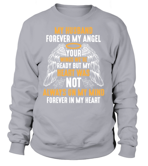Husband Heaven Forever Angel Memory widow Hubby Women's Sweatshirt