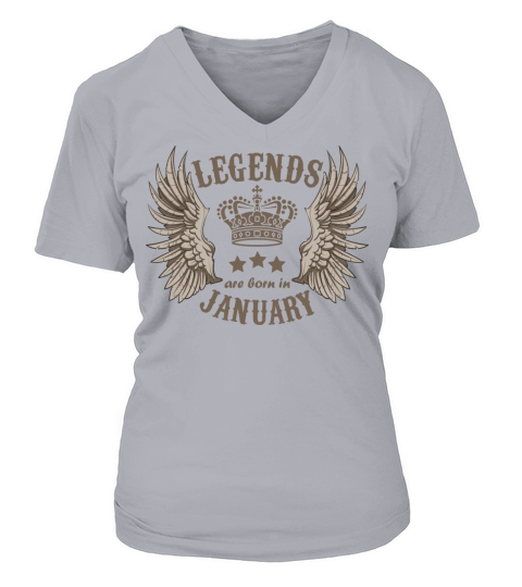 Legends Are Born In January Women's V-Neck T-shirt