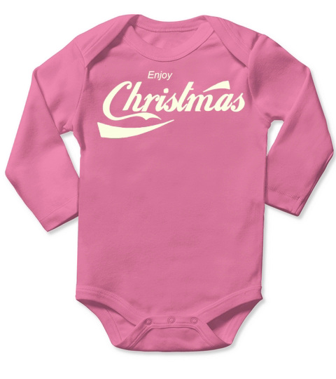 Enjoy Christmas parody logo Long Sleeve Baby One-Piece