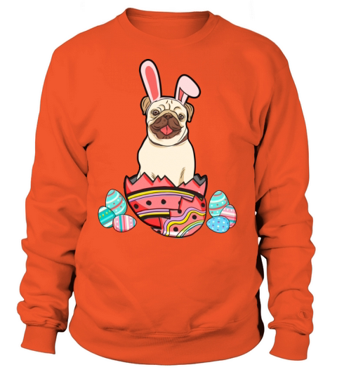 Pugs Bunny Funny Easter Pug Shirt Men Women TshiPu Women's Sweatshirt