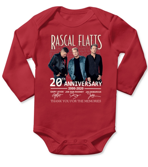 Rascal Flatts 20th anniversary 2000-2020 signed thank memories shirt - 16oz Glass Beer Mug Long Sleeve Baby One-Piece