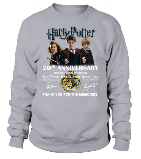 Officical Hary Potter 20th anniversary 2001 2021 thank you for the memories signatures Sweatshirt Unisex
