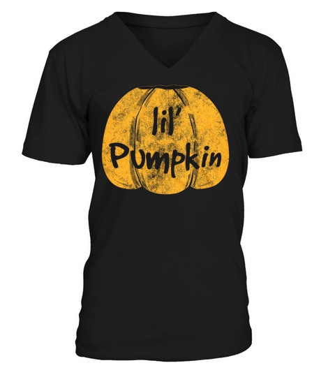 Maternity Lil Pumpkin Pregnancy Fall Baby Hallowee Men's V-Neck T-shirt