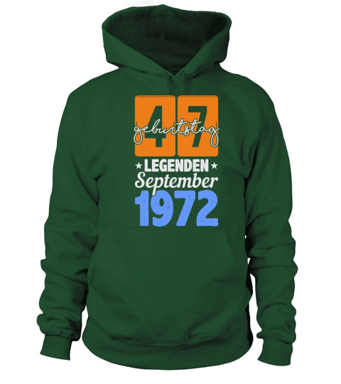 Legends September 1972 Vintage Birthday Women's Hoodie