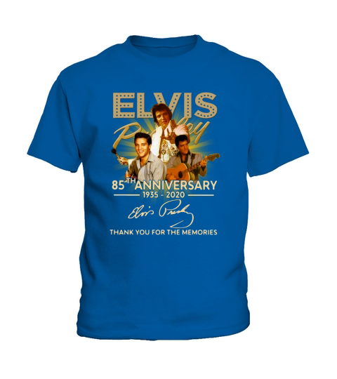 Elvis Presley 85th anniversary thank you for the memories signature Kids T-Shirt