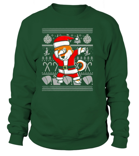 453334 DABBING SHIBA INU DOG UGLY CHRISTMAS Sweatshirt Unisex