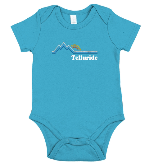 Retro Telluride Colorado T Shirt Vintage Sunrise Mountains T Short Sleeve Baby One-Piece