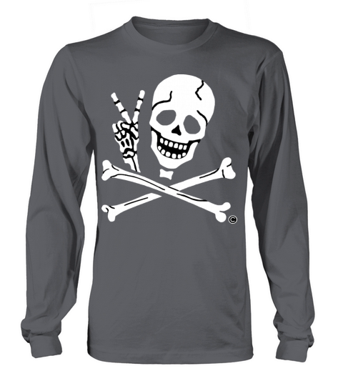Kids Peace Sign Pirate Tee Women's Long Sleeve