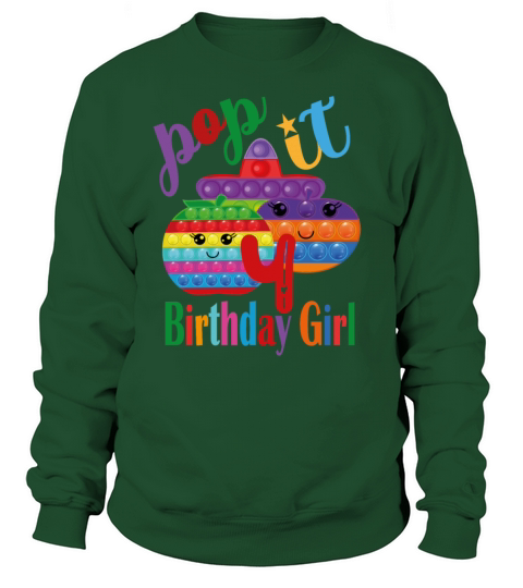 4th Fidget pop it Birthday girl party four 4 years Women's Sweatshirt