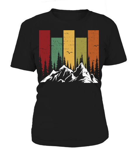 Vintage Wildlife Forest Nature Mountains Hiking Women's T-Shirt