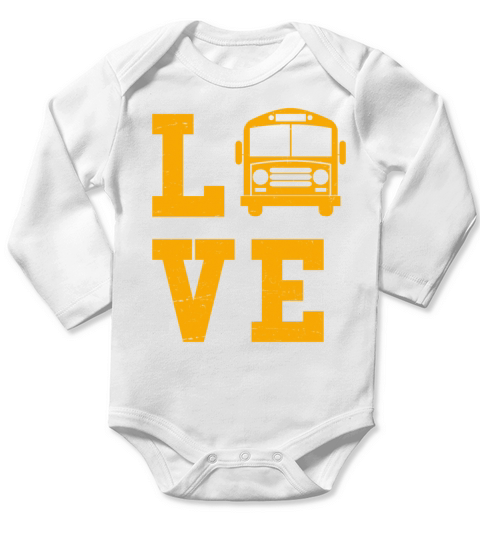 Bus Love Driving Job Bus Truck Drive Anniversary Long Sleeve Baby One-Piece