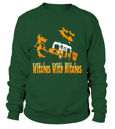 Witches With Hitches Camping Funny Halloween Women's Sweatshirt