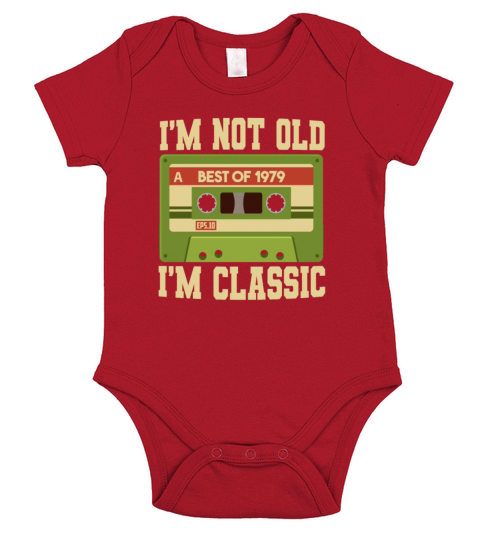 Im Not Old Im A Classic 1979 42 Vintage Cassette Short Sleeve Baby One-Piece