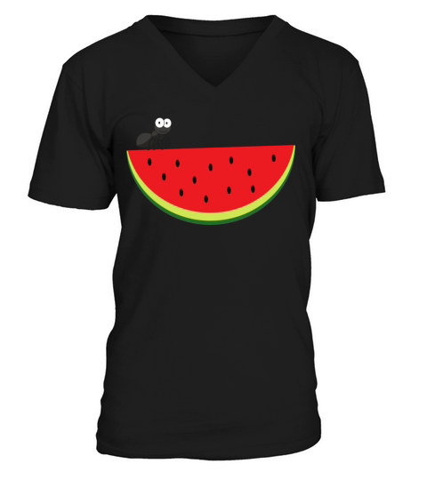 Ant on a Watermelon Men's V-Neck T-shirt