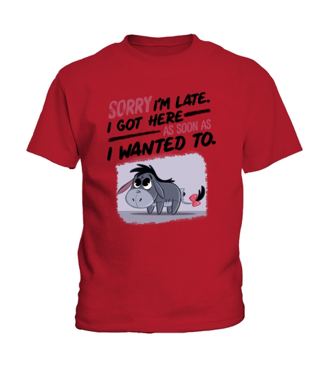 EEYORE  Sorry Im Late Kids T-Shirt