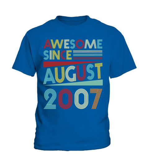 Vintage 12th Birthday Gifts Born In 2007 T-Shirts Kids T-Shirt