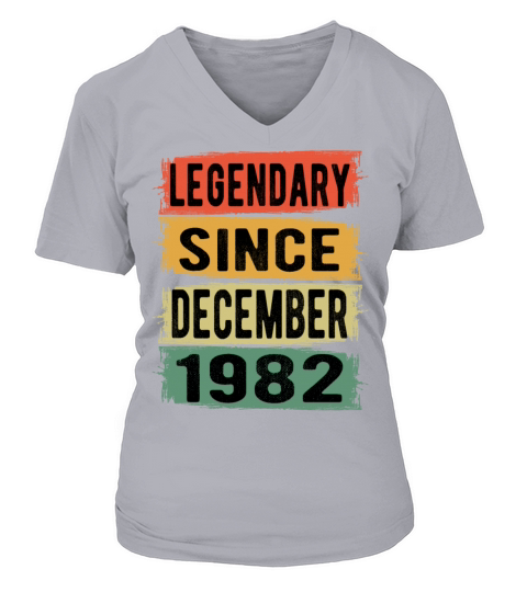 Birthday Retro Legendary December 1982 Women's V-Neck T-shirt