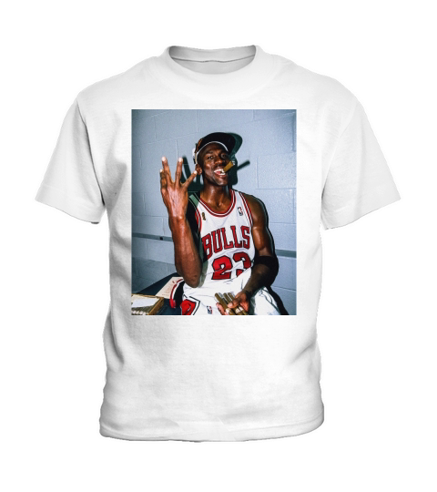 Vintage Michael Jordan Three Peat Cigar T-Shirt Kids T-Shirt