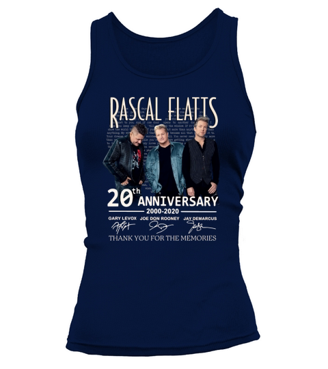 Rascal Flatts 20th anniversary 2000-2020 signed thank memories shirt - 16oz Glass Beer Mug Tank top Woman