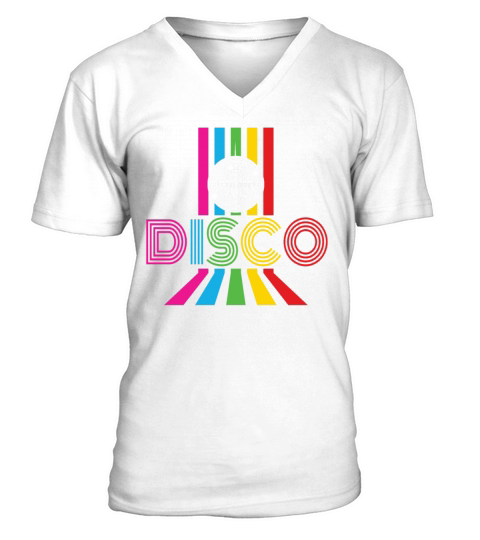 Disco 80s 90s Party Music Lover Men's V-Neck T-shirt